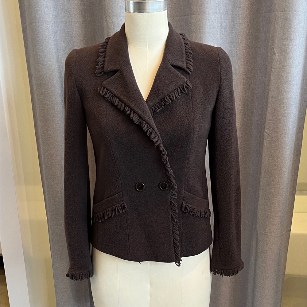 Armani Collezione - Vintage! -Double-Breasted Brown Blazer - Size 8 - Dark Brown